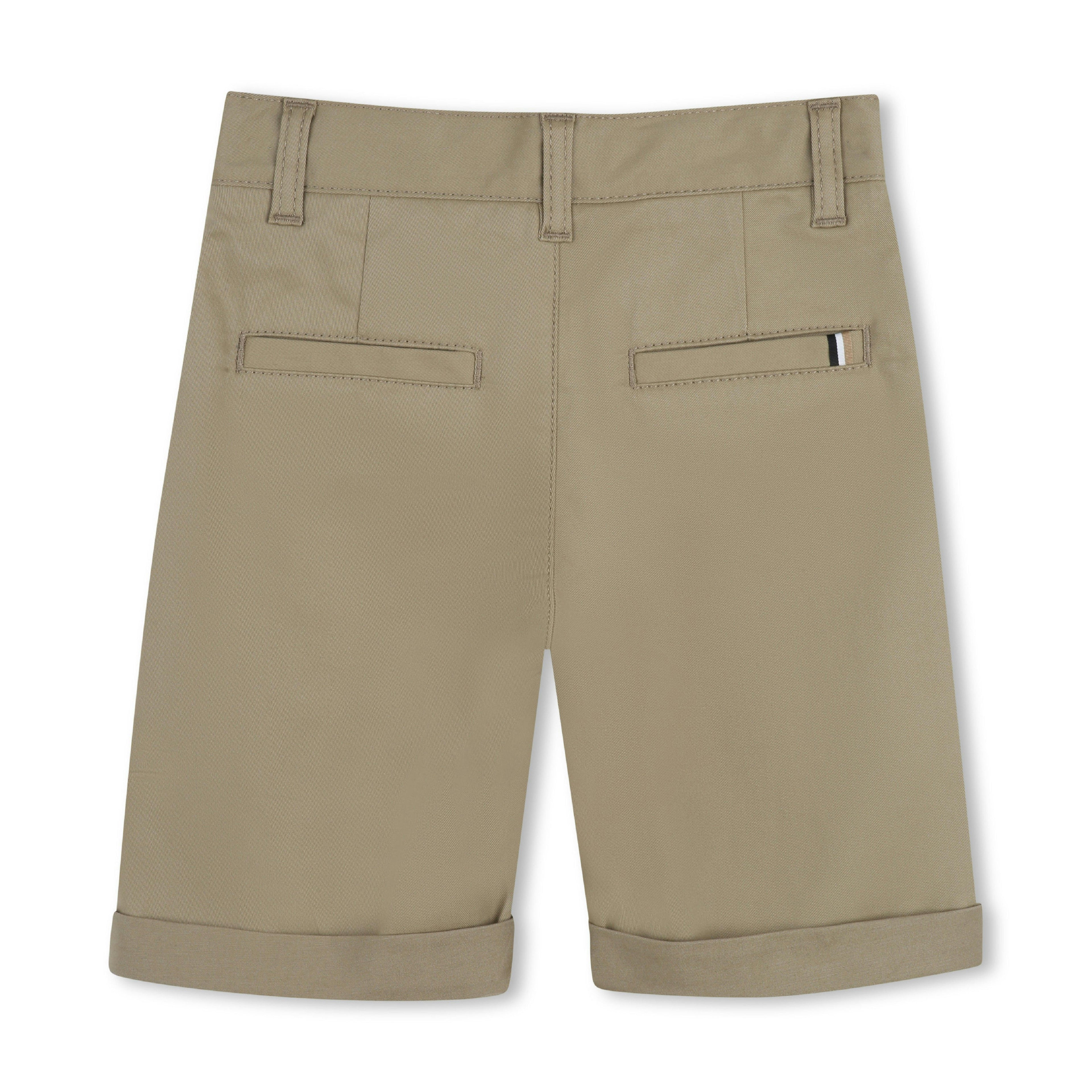 Brown Casual Folded Shorts