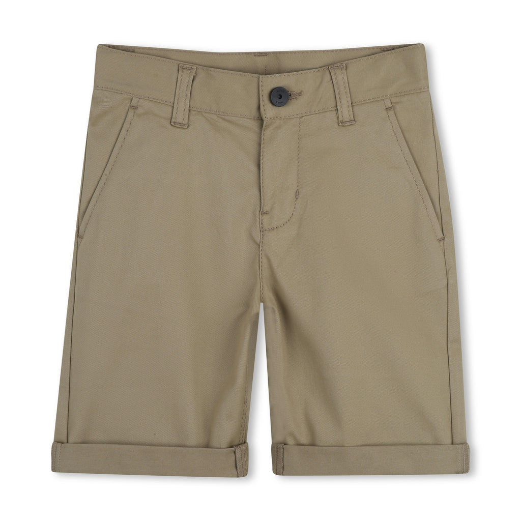 Brown Casual Folded Shorts