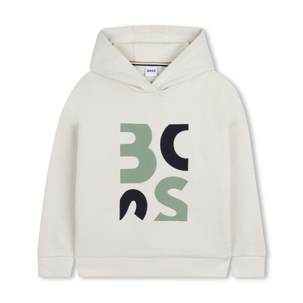 Light Beige Graphic Hoodie