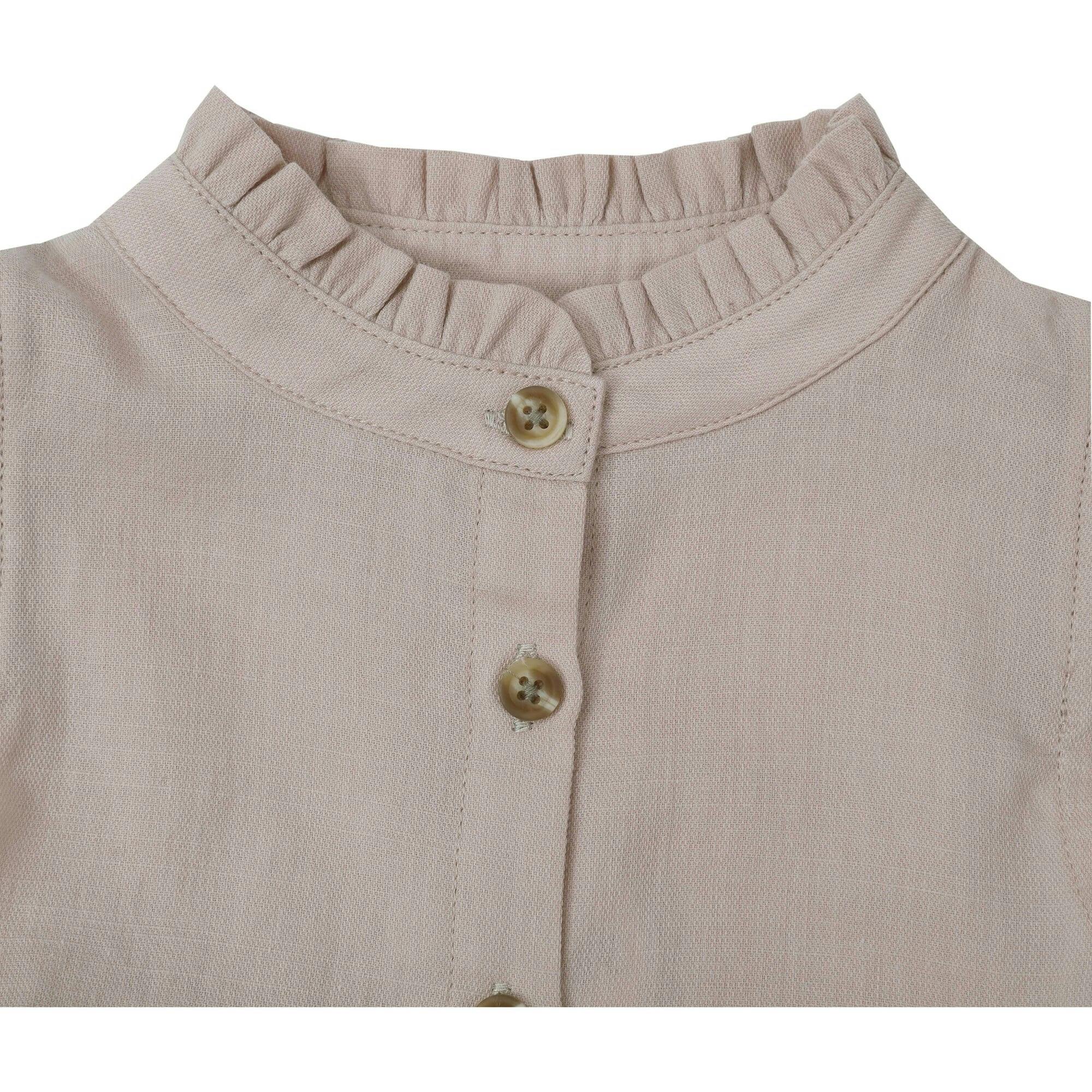 Fleurance Flutter Sleeve Buttoned Front Dress