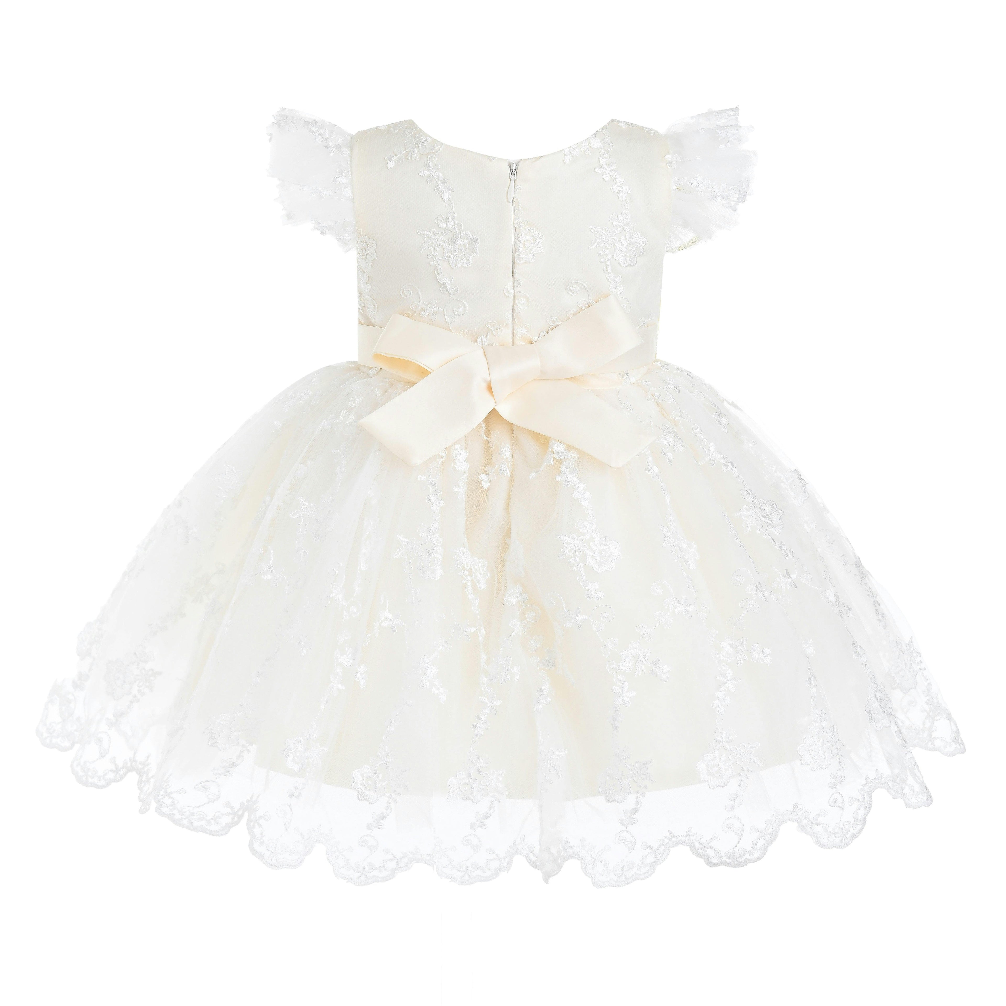 Ivory Anavelle Lace Pearl Dress