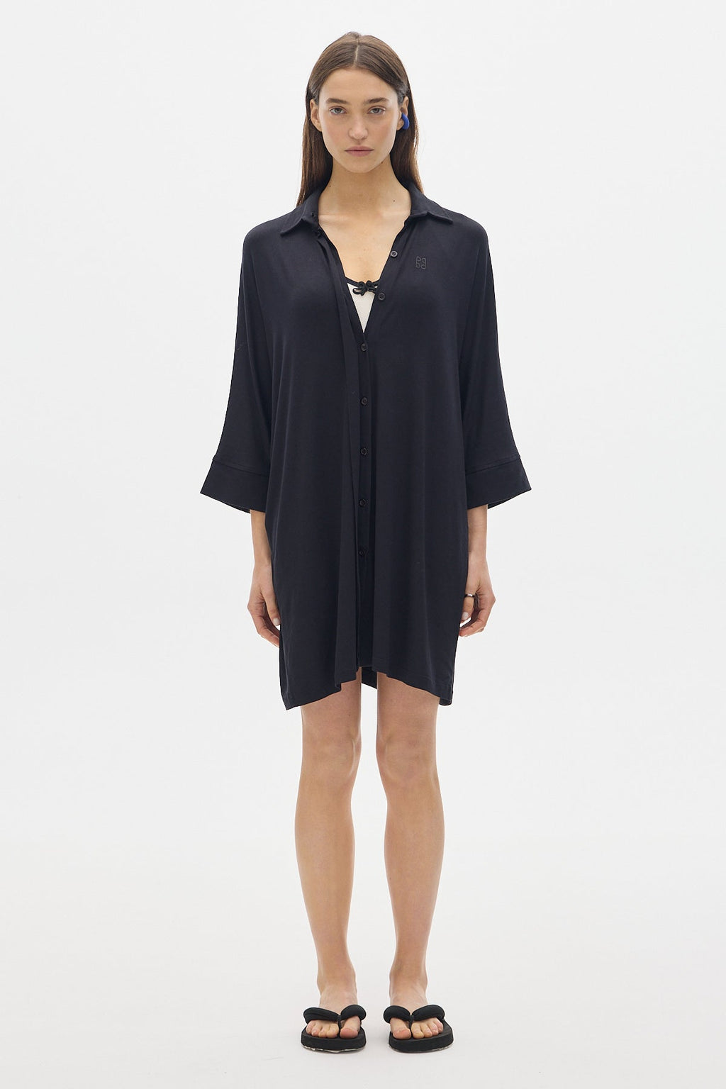 Milan Shirt Dress_Black