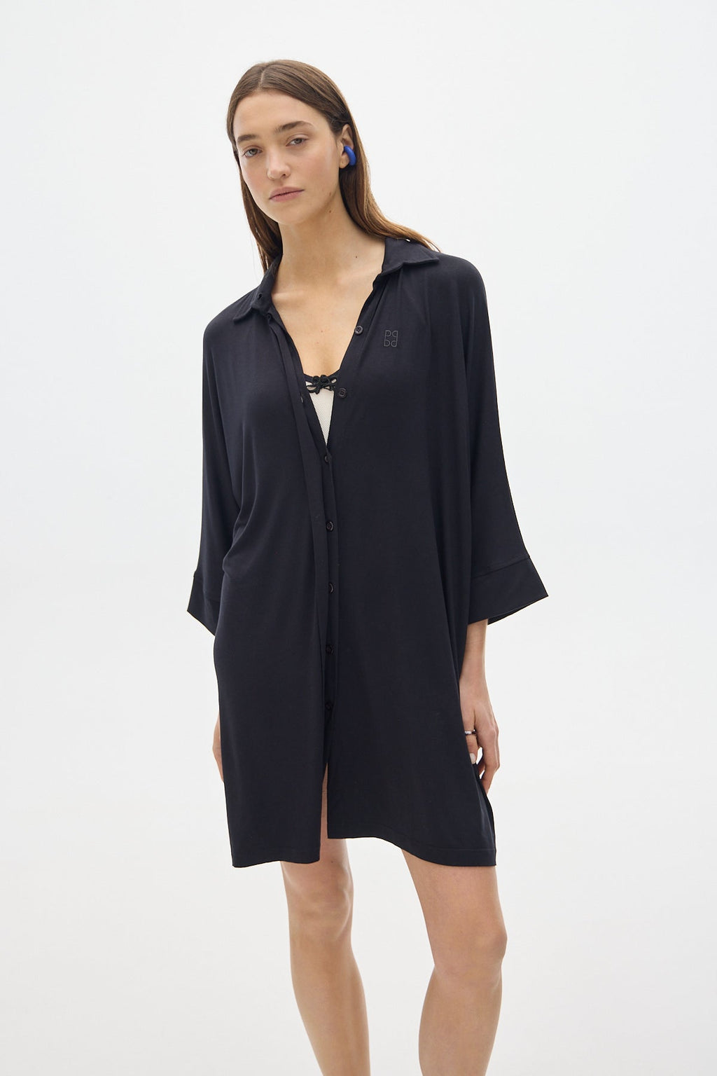 Milan Shirt Dress_Black