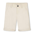 Beige Casual Folded Shorts