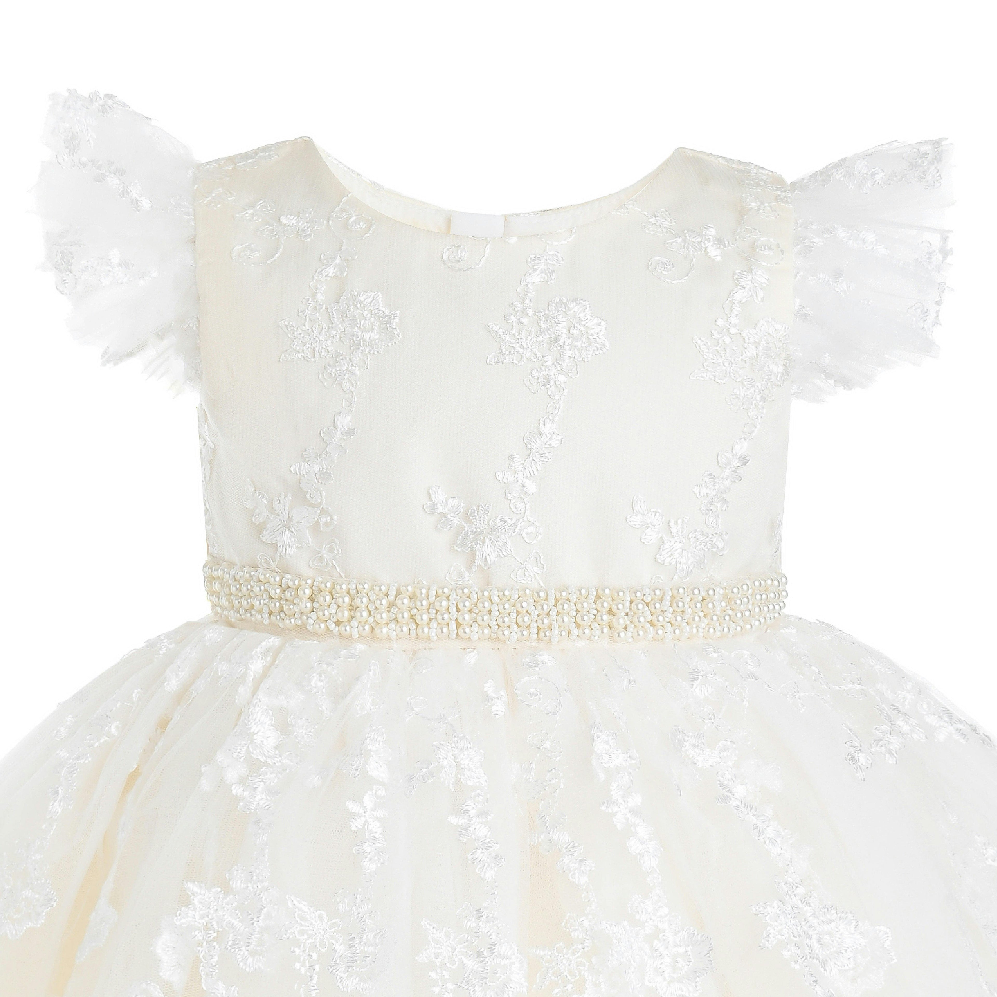 Ivory Anavelle Lace Pearl Dress