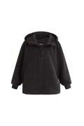 Dark Gray Half-Zip Hooded Sweatshirt