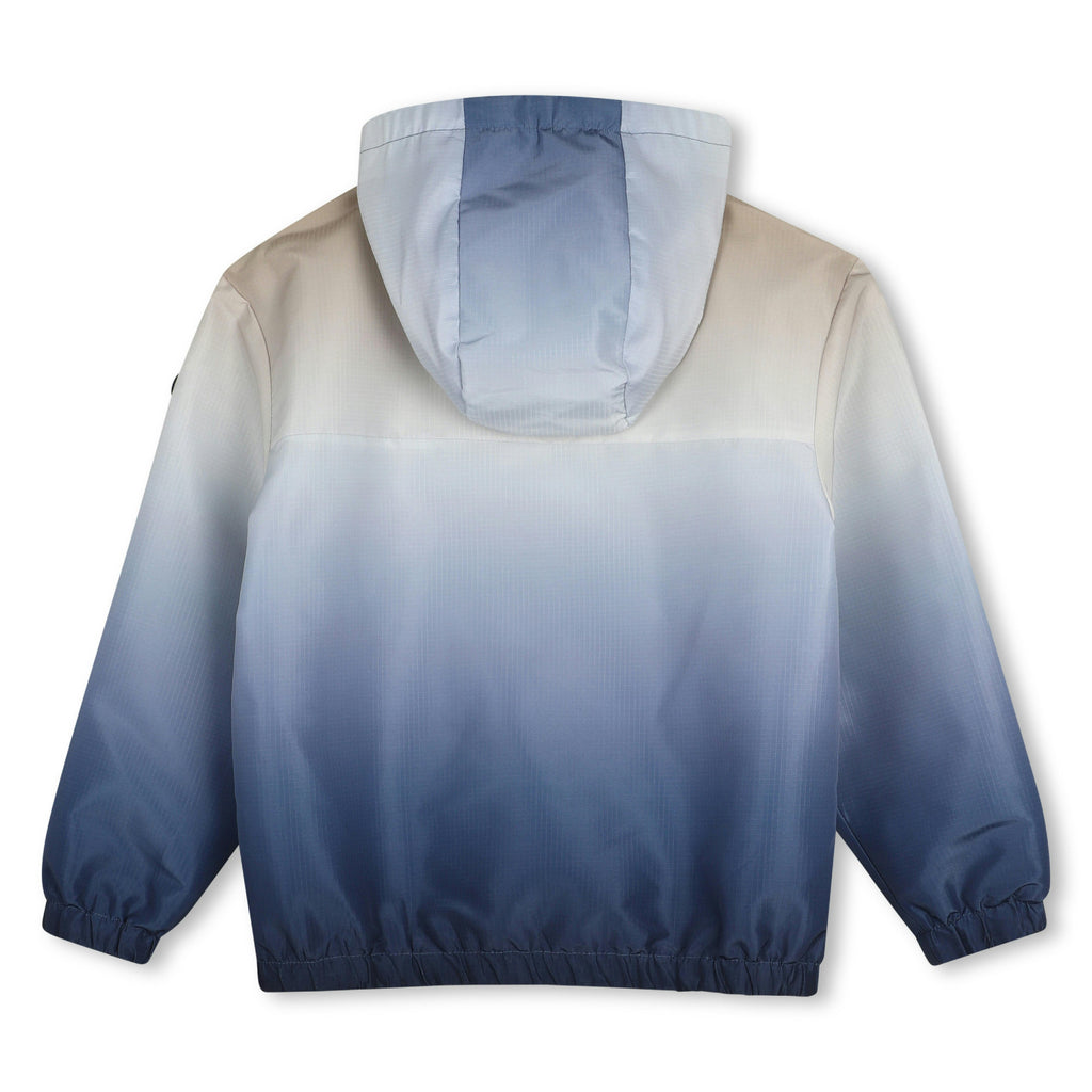 Blue Gradient Hooded Windbreaker