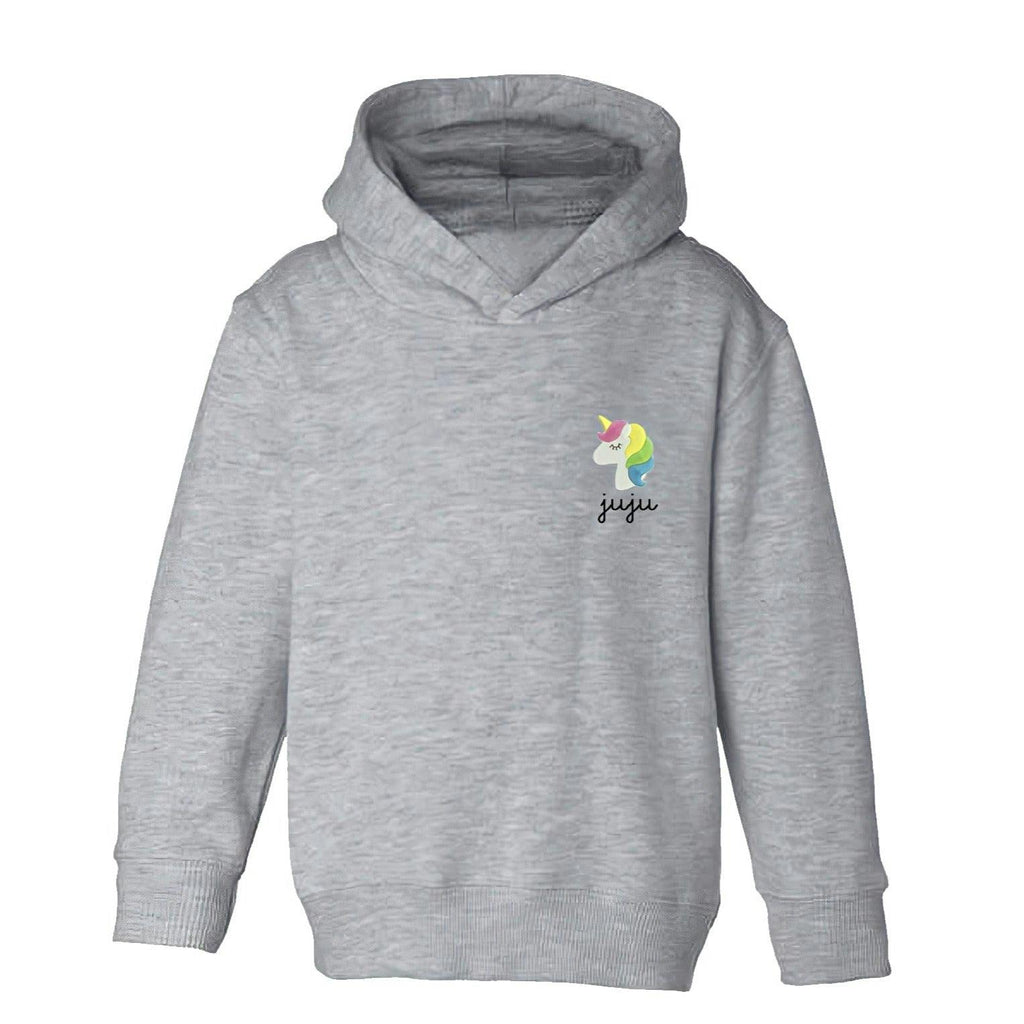 Little Kid Unicorn Pullover Hoodie - Personalized