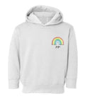 Little Kid Rainbow Stitched Pullover Hoodie - Personalized